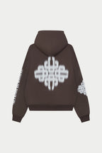 Kahverengi Fermuarlı Kapüşonlu Sweatshirt