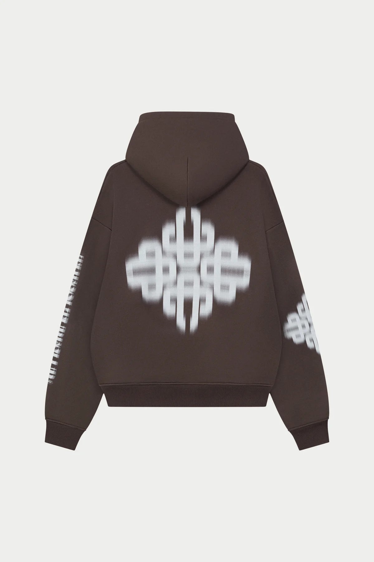 Kahverengi Fermuarlı Kapüşonlu Sweatshirt