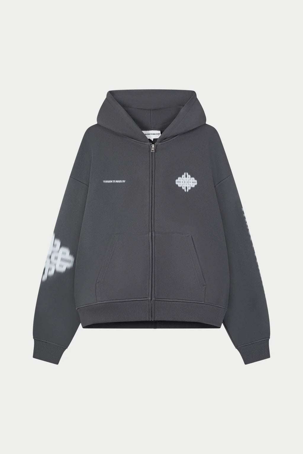 Kahverengi Fermuarlı Kapüşonlu Sweatshirt