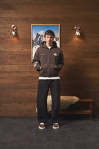 Kahverengi Fermuarlı Kapüşonlu Sweatshirt